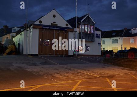 Newbiggin bei der Sea Lifeboat Station Stockfoto