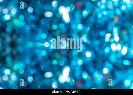 Blauer Bokeh abstrakter unscharfer heller Hintergrund, Stockfoto