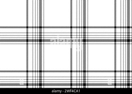 Karierten Hintergrund, Karo Nahtloses Muster in schwarz und weiß. Vektor-Stoff Textur für Textildruck, Geschenkpapier, Geschenkkarte, Tapete flaches Design Stock Vektor