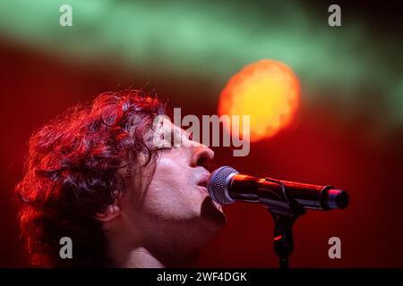 Cartagena, Spanien. Juli 2023. Die spanische Rockband Arde Bogota trat während ihres Auftritts beim La Mar de Musicas Festival in Cartagena auf. © ABEL Stockfoto