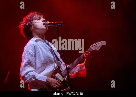 Cartagena, Spanien. Juli 2023. Die spanische Rockband Arde Bogota trat während ihres Auftritts beim La Mar de Musicas Festival in Cartagena auf. © ABEL Stockfoto
