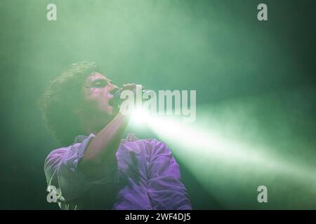 Cartagena, Spanien. Juli 2023. Die spanische Rockband Arde Bogota trat während ihres Auftritts beim La Mar de Musicas Festival in Cartagena auf. © ABEL Stockfoto