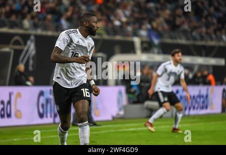 Leipzig, Deutschland – 15. November 2018. Der deutsche Fußballnationalverteidiger Antonio Rudiger während des Freundschaftsspiels Deutschland gegen Russland in Leipz Stockfoto