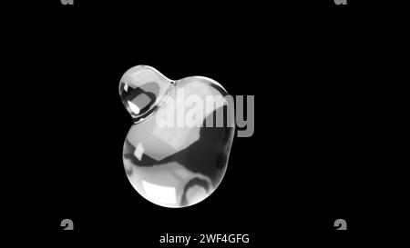 3D-Rendering-Glasmetaballs. Computer generiert Stockfoto