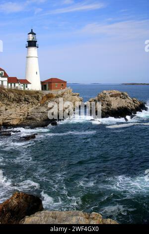 Portland Head Lighthouse, Cape Elizabeth ME Stockfoto