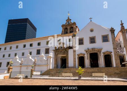 Rio de Janeiro, Brasilien - 21. September 2023: Vorderansicht des Klosters Saint Anthony in der Innenstadt. Stockfoto