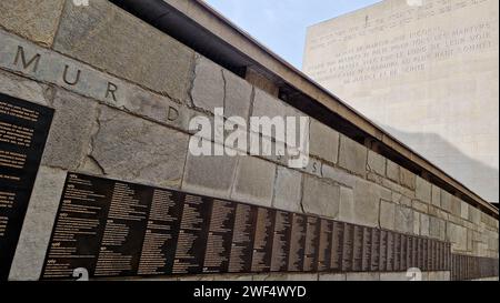 Mur des Justes, Denkmal der Shoah, Le Marais, Paris, Ile-de-France, Grand-Paris, Frankreich Stockfoto