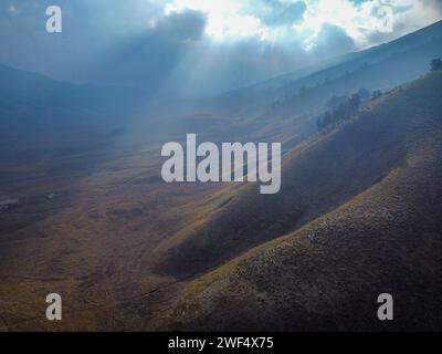 Blick auf die Caldera Bromo Tengger Stockfoto