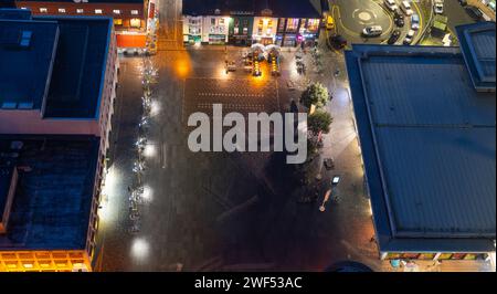 Williamson Square, Liverpool, gesehen vom St John's Beacon im Januar 2024. Stockfoto