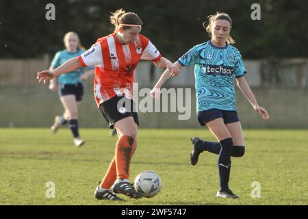 Ashford Town (Middx) Women FC gegen London Seaward FC, FA Women's National League FAWNL, 28. Januar 2024 Stockfoto