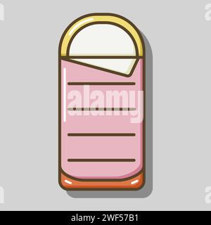 Camping Schlafsack Vektor isoliert Symbol. Camping- und Wanderzeichen. Graph-Symbol für Reise- und Tourismus-Website und Apps Design, Logo, App, UI Stock Vektor