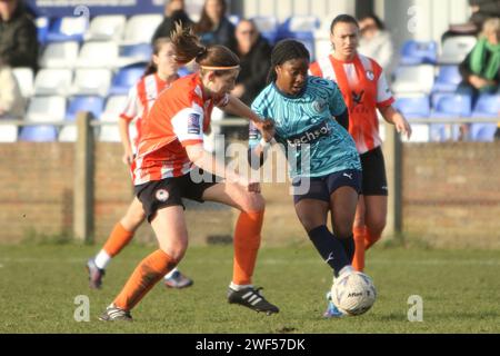 Ashford Town (Middx) Women FC gegen London Seaward FC, FA Women's National League FAWNL, 28. Januar 2024 Stockfoto