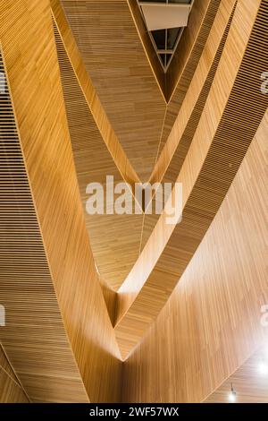 Innenarchitektur, Calgary Public Library, Innenstadtlage. Stockfoto