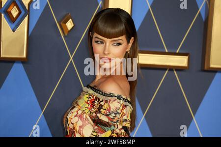 Maura Higgins besucht die Weltpremiere von „Argylle“ am Odeon Luxe Leicester Square in London. Stockfoto