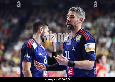 Luka Karabatic während des Handballspiels der EHF Männer EURO 2024 zwischen Frankreich und Dänemark in Köln. Januar 2024. Foto: Sanjin Strukic/PIXSELL Credit: Pixsell/Alamy Live News Stockfoto