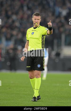 Stadio Olimpico, Rom, Italien. Januar 2024. Fußball der Serie A, Lazio gegen Neapel; Schiedsrichter Daniele Orsato Credit: Action Plus Sports/Alamy Live News Stockfoto