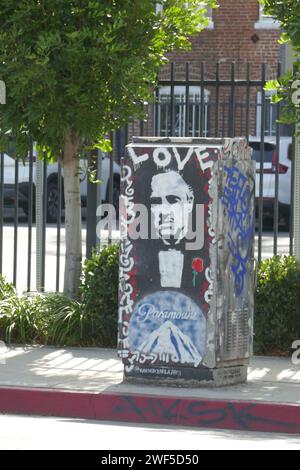 Los Angeles, Kalifornien, USA 27. Januar 2024 Marlon Brando The Godfather Street Art Mural am 27. Januar 2024 in Los Angeles, Kalifornien, USA. Foto: Barry King/Alamy Stock Photo Stockfoto