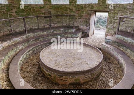 Das Denbigh Cockpit, rekonstruiert auf dem Gelände des St Fagans National Museum, Cardiff Stockfoto