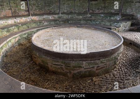 Das Denbigh Cockpit, rekonstruiert auf dem Gelände des St Fagans National Museum, Cardiff Stockfoto