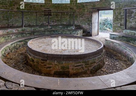 Das Denbigh Cockpit, rekonstruiert auf dem Gelände des St Fagans National Museum, Cardiff Stockfoto