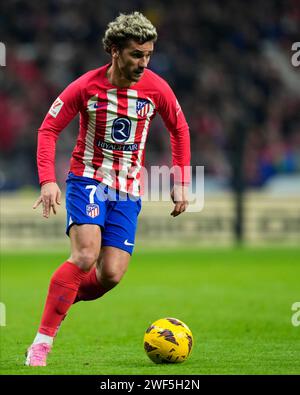 Madrid, Spanien. Januar 2024. Antoine Griezmann von Atletico de Madrid Credit: PRESSINPHOTO SPORTS AGENCY/Alamy Live News Stockfoto