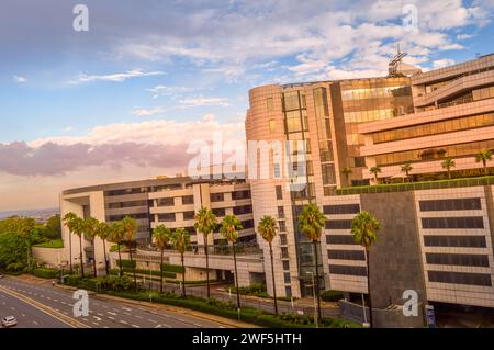 Unternehmens- und Finanzbüros in Sandton Johannesburg Südafrika am Sonnenuntergang Himmel Stockfoto