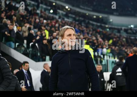 Turin, Italien. Januar 2024. Davide Nicola Trainer des Empoli FC, der während des Spiels zwischen Juventus FC und Empoli FC im Rahmen der italienischen Serie A im Allianz Stadion in Turin zu sehen war. Endstand; Juventus FC 1:1 Empoli FC. (Foto: Nderim Kaceli/SOPA Images/SIPA USA) Credit: SIPA USA/Alamy Live News Stockfoto