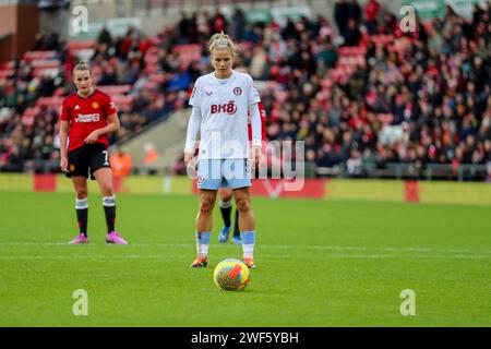 Manchester, Großbritannien. Januar 2024. Leigh, Greater Manchester, England, 28. Januar 2024: In Aktion während des Spiels der Barclays FA Womens Super League zwischen Manchester United und Aston Villa im Leigh Sports Village Stadium in Manchester, England (will Hope/SPP) Credit: SPP Sport Press Photo. /Alamy Live News Stockfoto