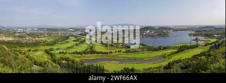 Yanqi Lake Scenic Area im Bezirk Huairou, Peking Stockfoto