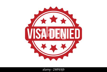 Stempel Für Abgelehnte Visa. Red Visa Denied Rubber Grunge Stempel Stock Vektor