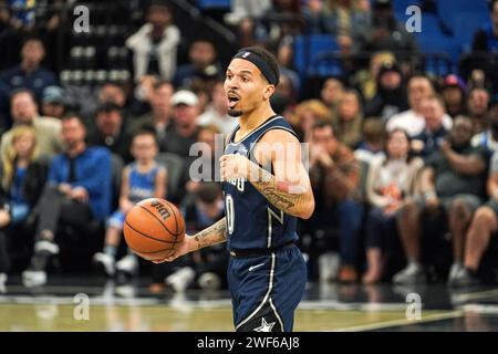 Orlando, Florida, USA, 28. Januar 2024, Orlando Magic Guard Cole Anthony #50 im Kia Center. (Foto: Marty Jean-Louis/Alamy Live News Stockfoto