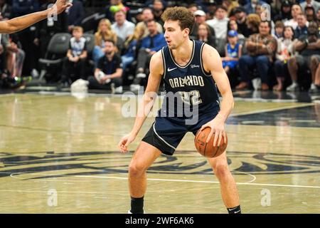 Orlando, Florida, USA, 28. Januar 2024, Orlando Magic Center Franz Wanger #22 im Kia Center. (Foto: Marty Jean-Louis/Alamy Live News Stockfoto