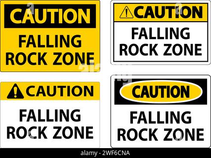 Warnschild, Falling Rock Zone Stock Vektor