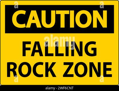 Warnschild, Falling Rock Zone Stock Vektor