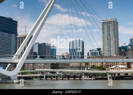 Brisbane und der Brisbane River, Queensland, Australien Stockfoto