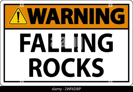 Warnschild, Fallende Felsen Stock Vektor