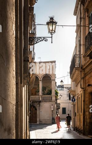 Straßenlandschaften in Lecce, Salento, Apulien, Italien Stockfoto