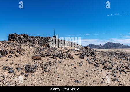 Die beeindruckende Mondlandschaft in der Nähe von Swakopmund, Namibia Stockfoto