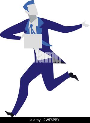 Geschäftsmann läuft Vektor schnelle Geschäftsmann-Symbol Stock Vektor