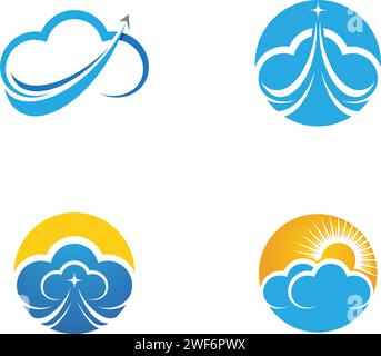 Cloud logo Vorlage Vektor icon Abbildung design Stock Vektor