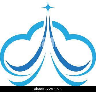 Cloud logo Vorlage Vektor icon Abbildung design Stock Vektor