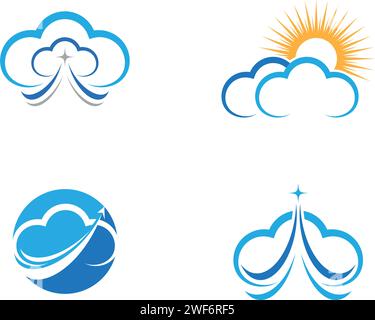 Cloud logo Vorlage Vektor icon Abbildung design Stock Vektor