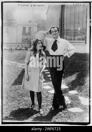 Verheiratetes Paar und Filmstars, Mary Pickford und Douglas Fairbanks, um 1920 Stockfoto