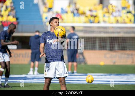 Palmas De Gran Canaria, Spanien. Januar 2024. Spanien La Liga Fußballspiel Las Palmas gegen Real Madrid im Gran Canaria Stadion, Las Palmas de Gran Canaria, 27. Januar 2024 Rodrygo 900/Cordon PRESS Credit: CORDON PRESS/Alamy Live News Stockfoto