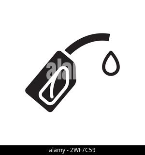 Vektorsymbol für Kraftstoffglyphe isoliert Stock Vektor