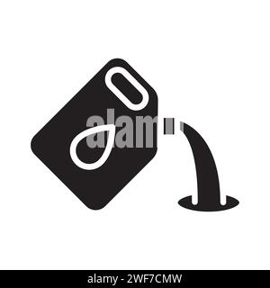 Symbol für Glyphen-Vektor für Ölverunreinigung Stock Vektor