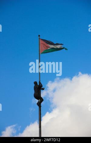 Palästinensische Flagge in Ramallah, Westjordanland Stockfoto