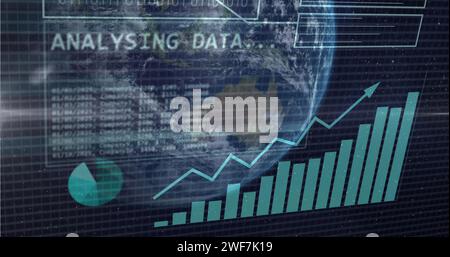 Bild der weltweiten Verarbeitung von Finanzdaten Stockfoto