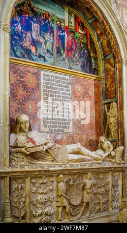 Kapelle des Doncel in der Sigüenzer Kathedrale. Guadalajara, Castilla la Mancha, Spanien. Stockfoto