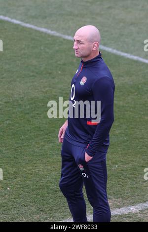 Girona, Spanien, 29. Januar 2024, Steve Borthwick, England Head Coach im England Männer-Rugby-Trainingscamp Stockfoto